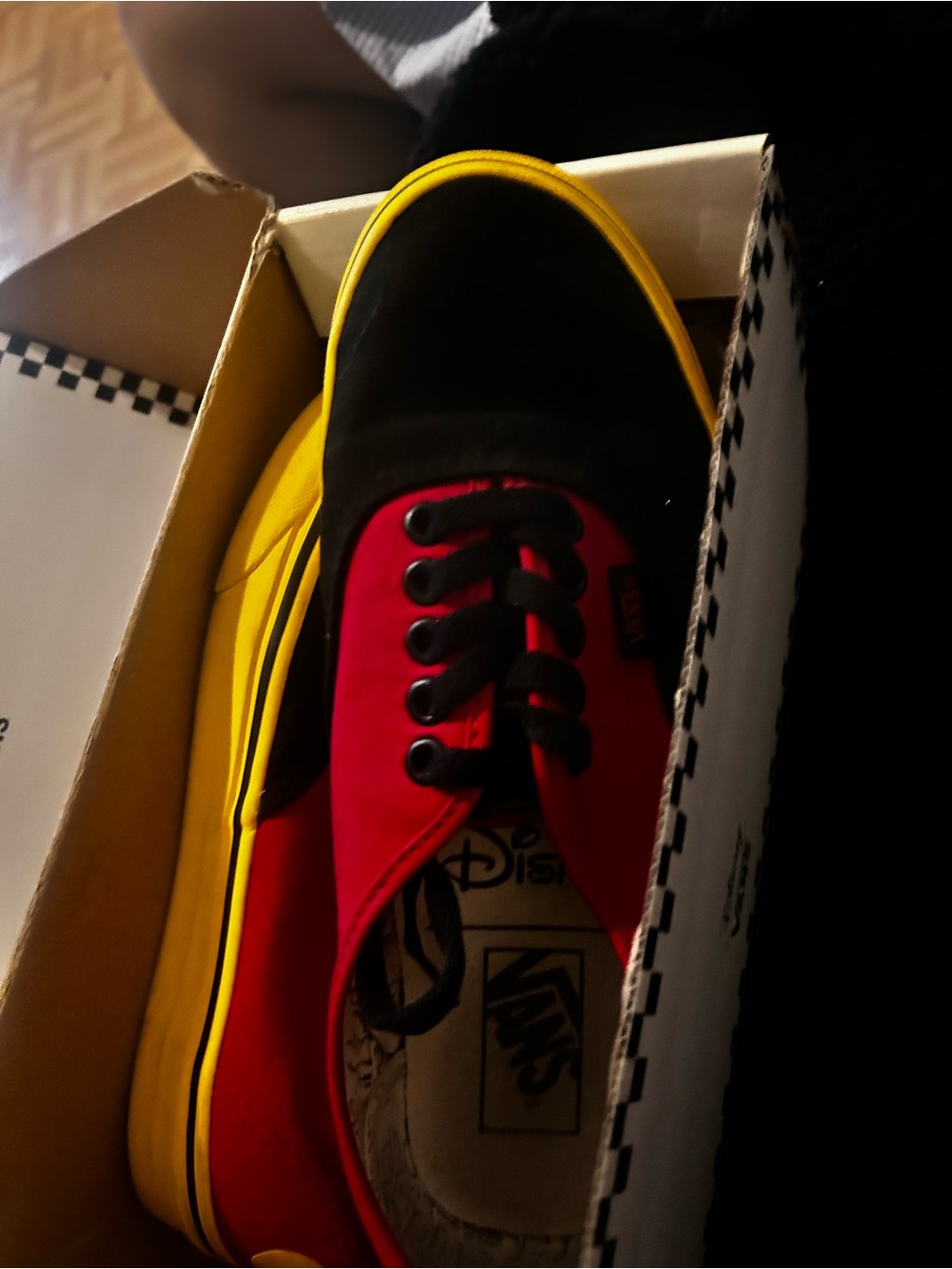 Vans Red Black Yellow Low-Top Skate Shoe